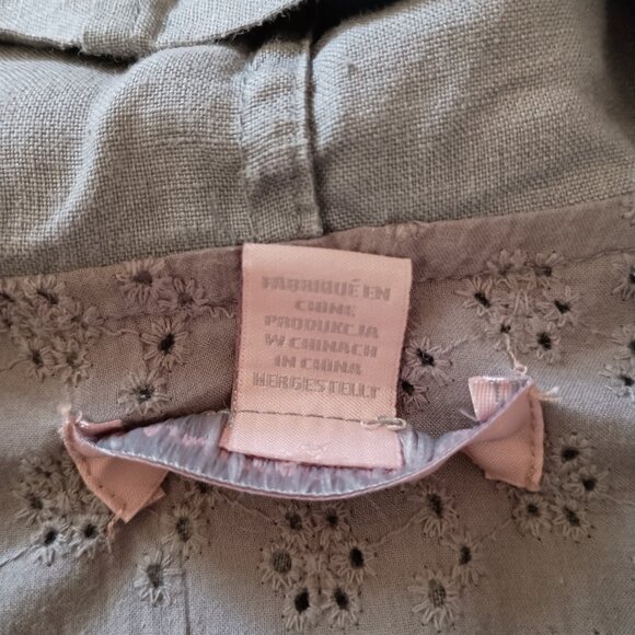 Women’s St Tropez West Gray Linen Medium Length Coat Jacket Size M - Picture 6 of 11